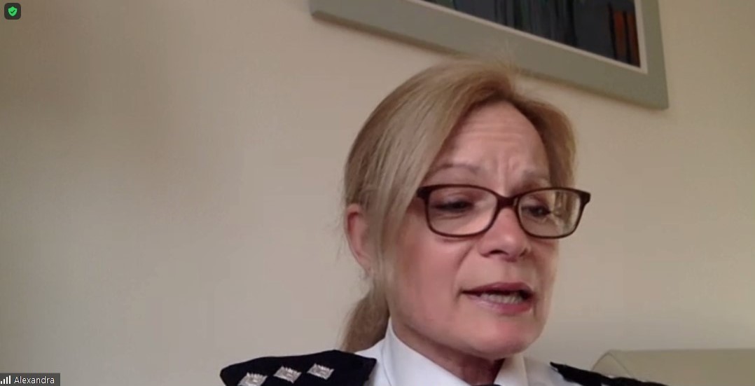 Three Rivers chief inspector Alex Warwick during her speech