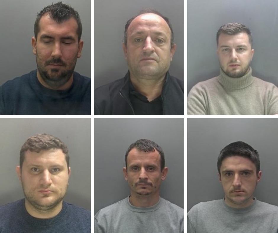 Left to Right: Visar Sellaj, Kujtim Brahaj, Indrit Brahaj, Erblin Elezaj, Bledar Elezaj, Andi Kokaj Photo: North Yorks Police