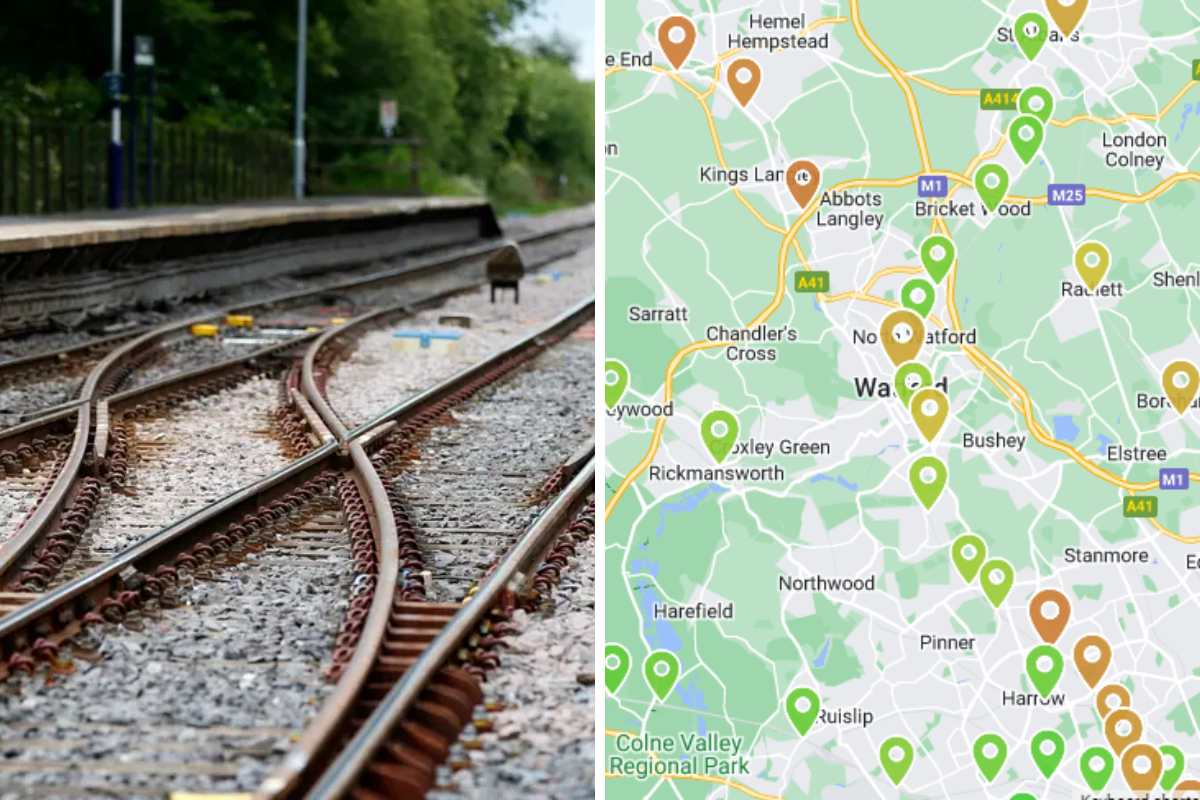 Best and worst Watford area train stations for delays