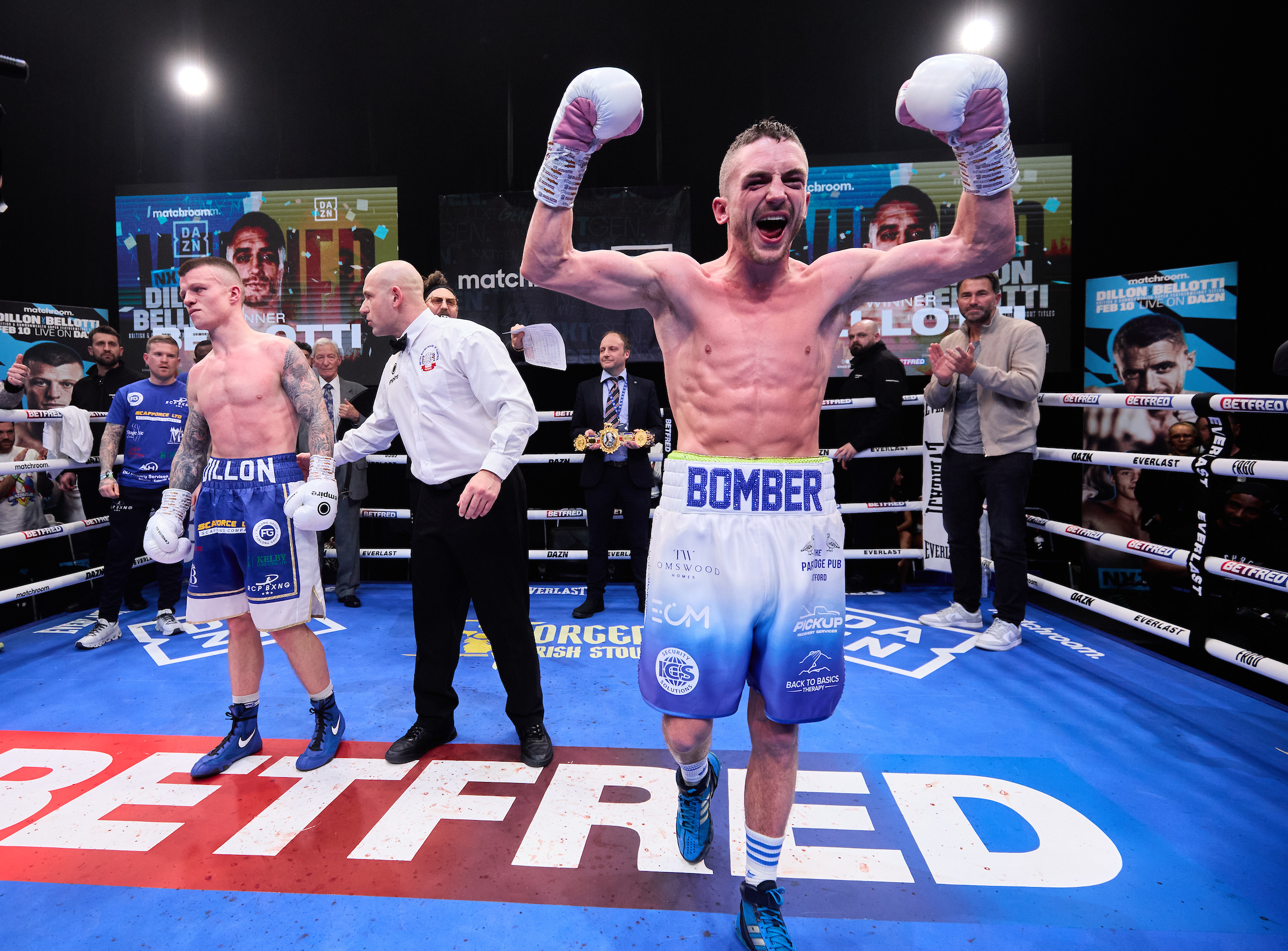 Watford boxer Bellotti on British title success on DAZN at 02