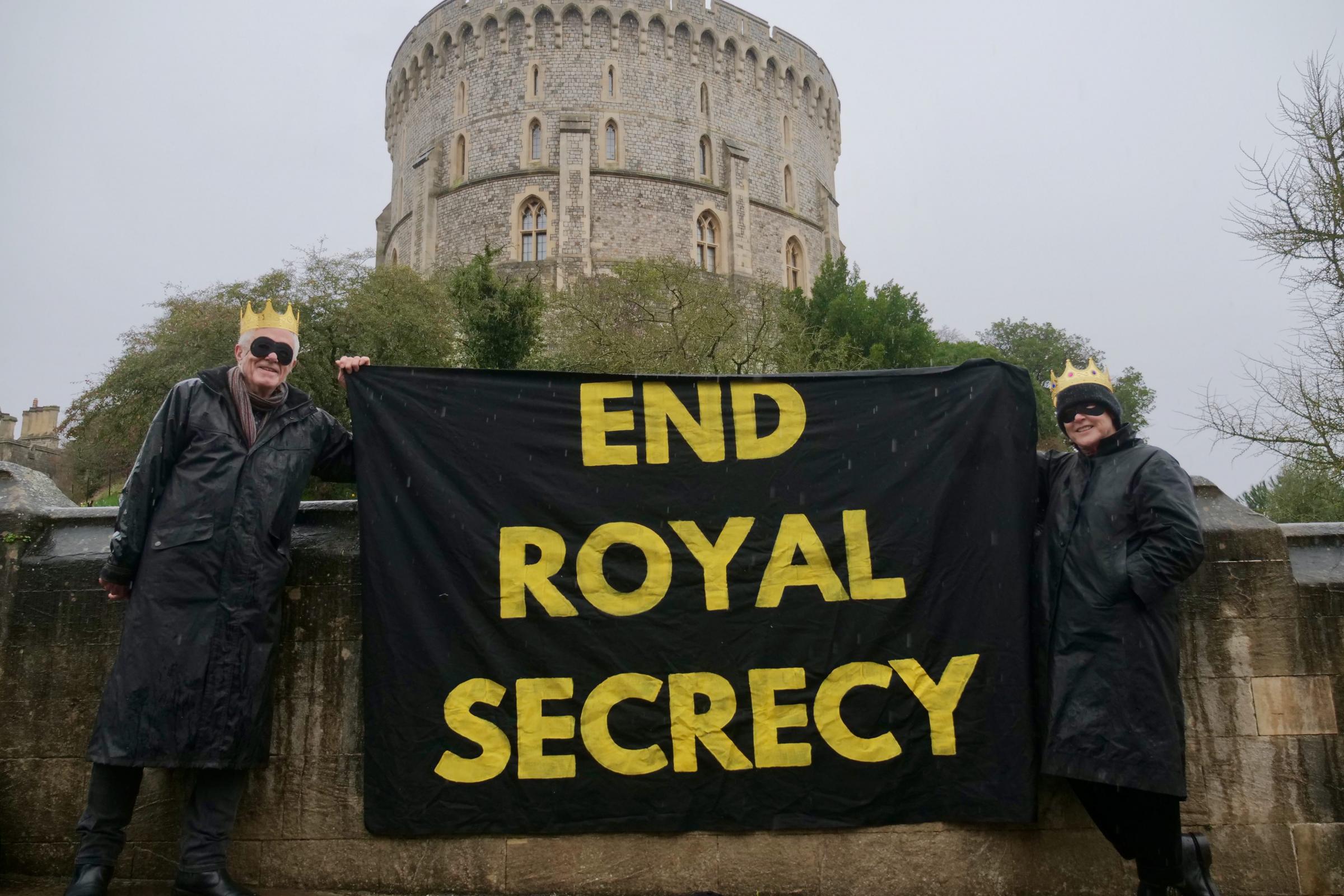 Protest in grounds of Windsor Castle over royal ‘secrecy’