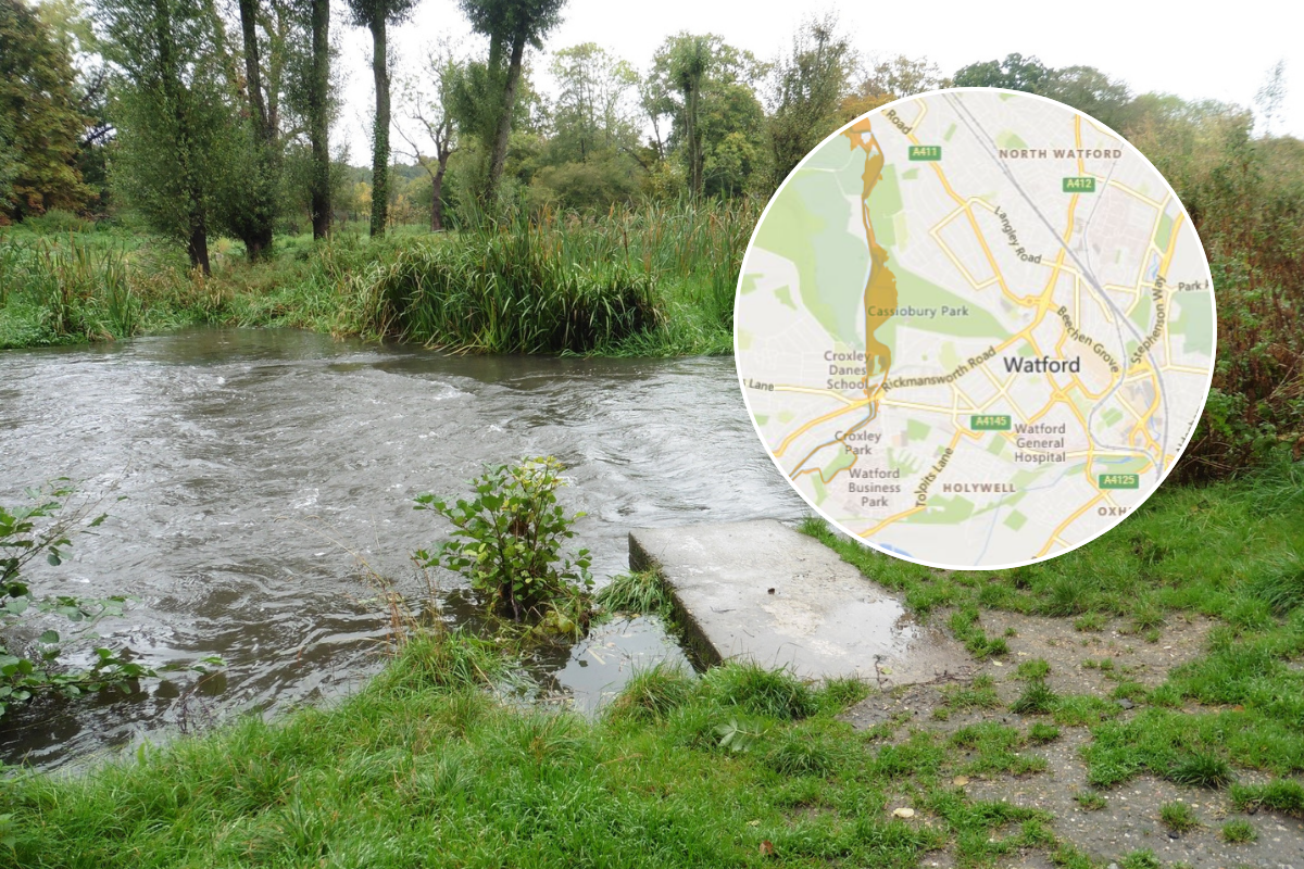 Map reveals 'flood risk' areas in and around Watford