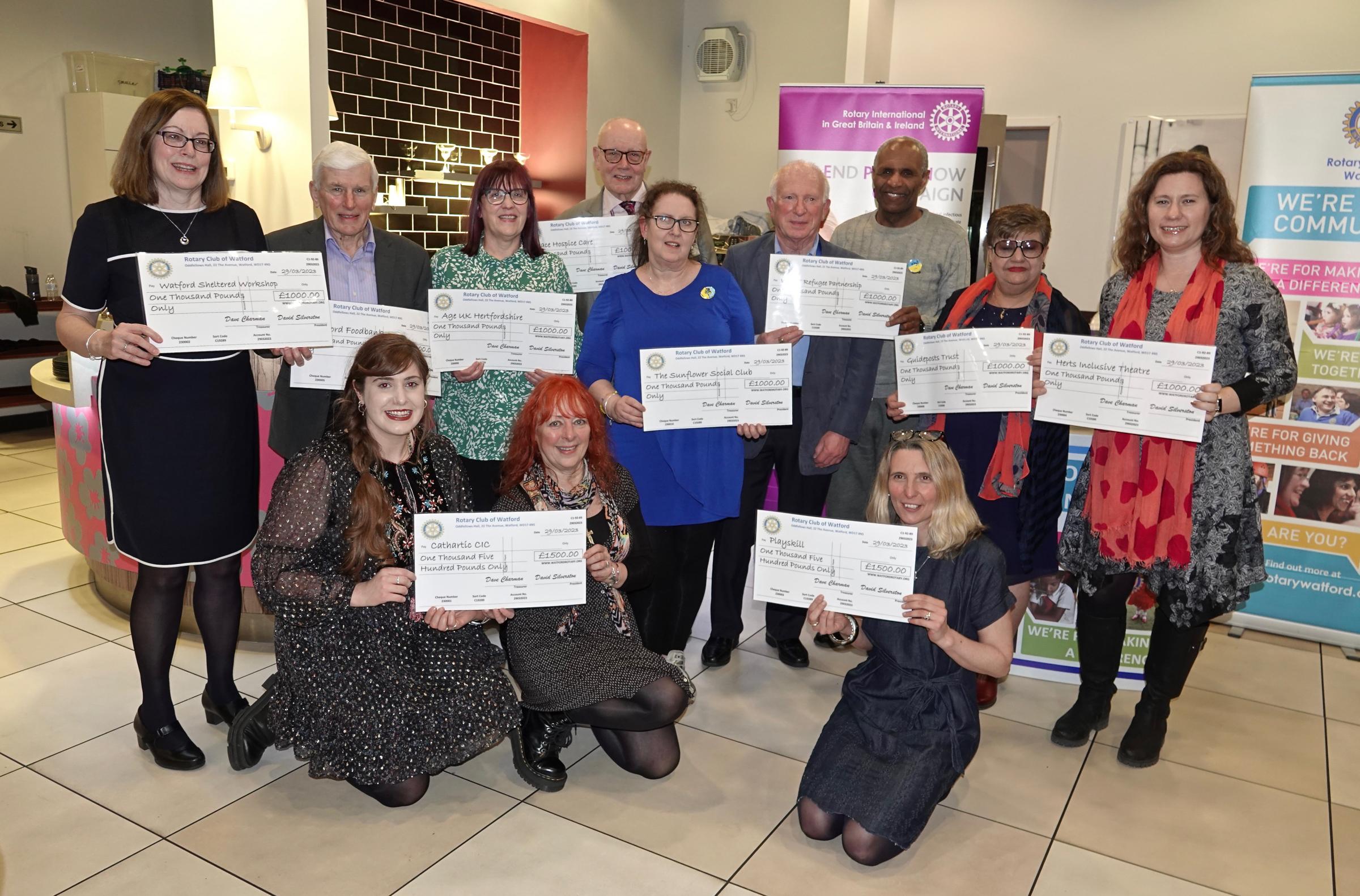 Dozen charities to benefit from Watford Rotary grants